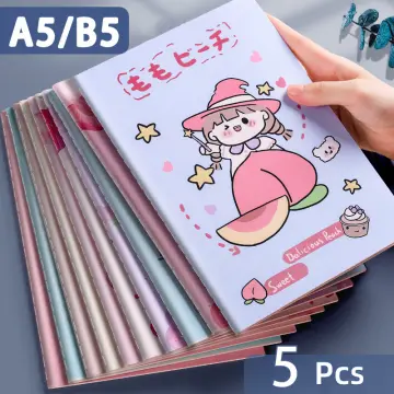 Kawaii Notebook Box Set Notepads Stationery Cute Purple Pink Diary