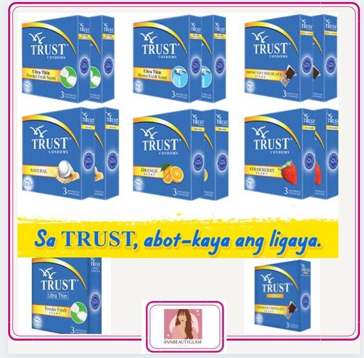 [HEALTH WELLNESS ] Trust Condom 3pcs Per Pack (Plain, Strawberry ...