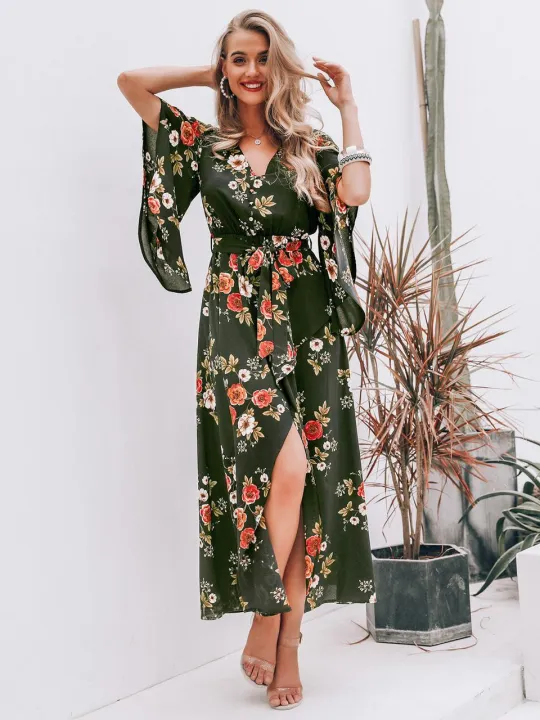 leoni ella wrap dress