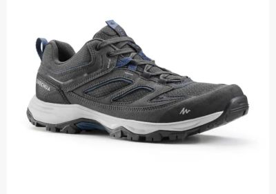 รองเท้าเดินป่าผู้ชาย รองเท้าผู้ชายสำหรับเดินป่าบนภูเขารุ่น MH100 (สีน้ำเงิน) QUECHUA Mens Mountain Hiking Shoe