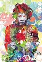 โปสเตอร์วงดนตรี วินเทจ jimi hendrix