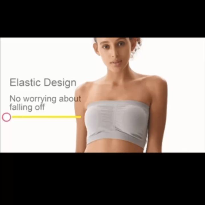 Fashion Womens Strapless Bra Bandeau Tube Top Removable Pads Seamless Crop  Colors New 