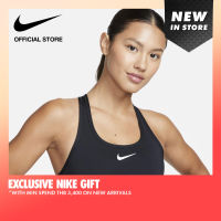 Nike Womens Swoosh Medium Support Padded Sports Bra - Black