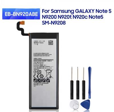 แบตเตอรี่ สำหรับ Samsung GALAXY Note5 / EB-BN920ABA SM-N9208 N9208 N9200 N920t N920c EB-BN920ABE