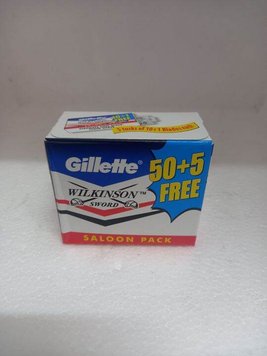 GILLETTE WILKINSON SWORD SALOON PACK EACH 1BOX 55 BLADES Lazada