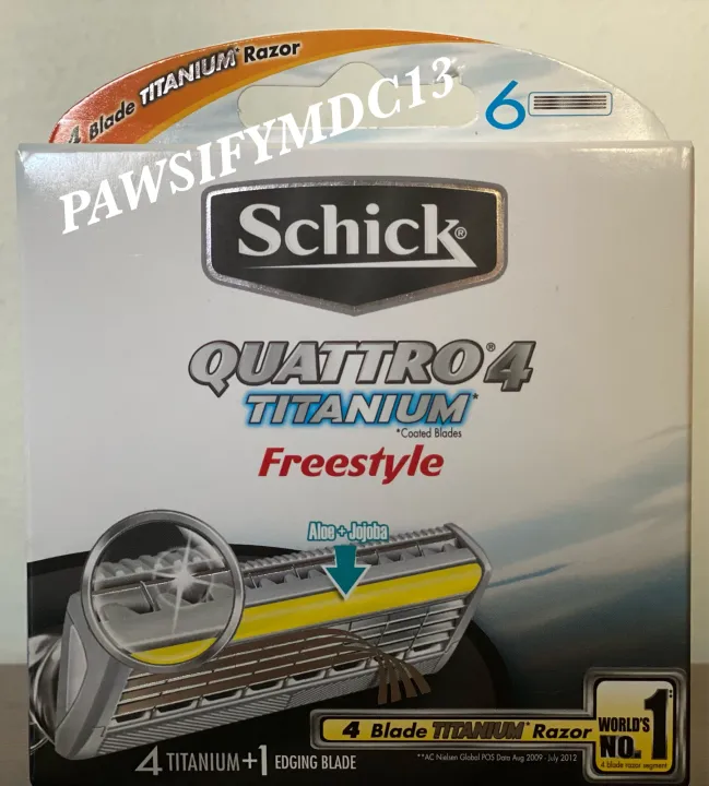 SCHICK QUATTRO TITANIUM FREESTYLE REFILL FOR MEN (6'S) Lazada PH