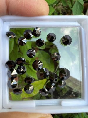 CZ คิวบิกเซอร์โคเนีย เพชรรัสเซีย Cubic Zirconia ทรงกลม สีดำ  3.00 carats BLACK American diamond stone ROUND SHAPE 3.00MM ( 10 PCS เม็ด )