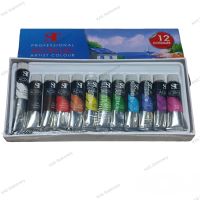 สี อะครีลิค ST หลอด 12สี , 14สี