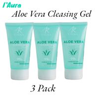 IAURA Aloe Vera Cleansing Plus คลีนซิ่งล้างหน้าสูตร อ่อนโยน  (IAura Cleasing Gel 3 Pack ) { မျက်နှာသစ်ဂျယ် 3 ဗူး တစ်စုံ }