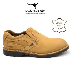 KANGAROO Original Genuine Cow Leather Casual Slip On Shoes Men