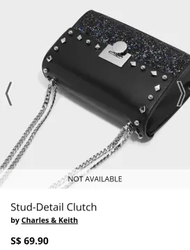 Charles and keith sale chain detail clutch