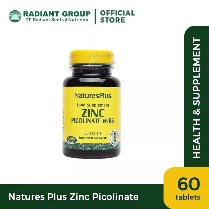 Nature's Plus Zinc Picolinate W/b 6 60 tablet Lazada Indonesia