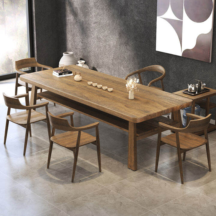 Solid Wood Large Board Tea Table New Chinese Style Household Tea