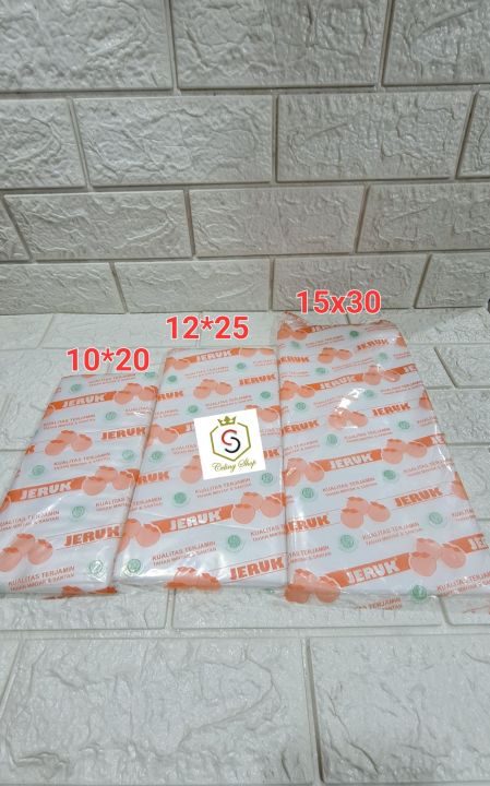 Plastik Pe Jeruk Gula Es Batu Melar 10x20 12x25 15x30 Lazada Indonesia 0460