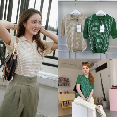 VALEN HERR POLO KNITT เสื้อคอปกไหมพรม ดีเทล ผ้าทอแทรกๆตัดด้วย สีขาว ให้ความที่ดูมีอะไร ขึ้นมาทันที เนื้อผ้าไม่ต้องพูดถึง งานป้าย VALEN