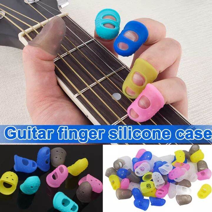 KAWES 5pcs Guitar Thumb Picks Finger Cap Protect 5 Sizes Fingers for