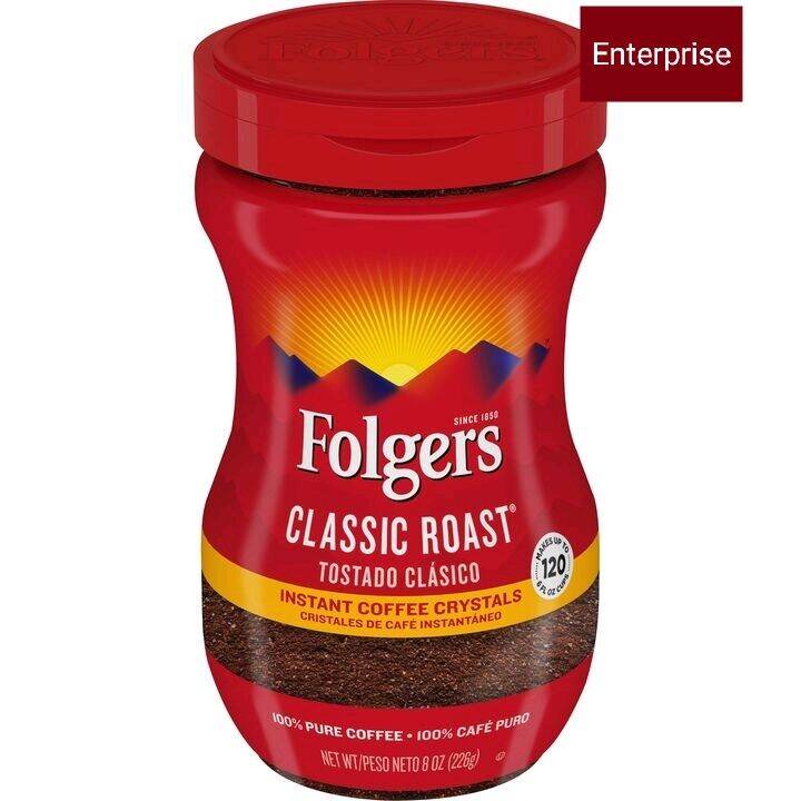 Folgers Classic Roast Instant Coffee Crystals 226g Lazada PH