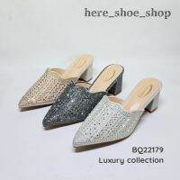 รองเท้าเปิดส้นประดับเลื่อมสวยหรูใส่สบาย no.BQ22179 BY here_shoe_shop