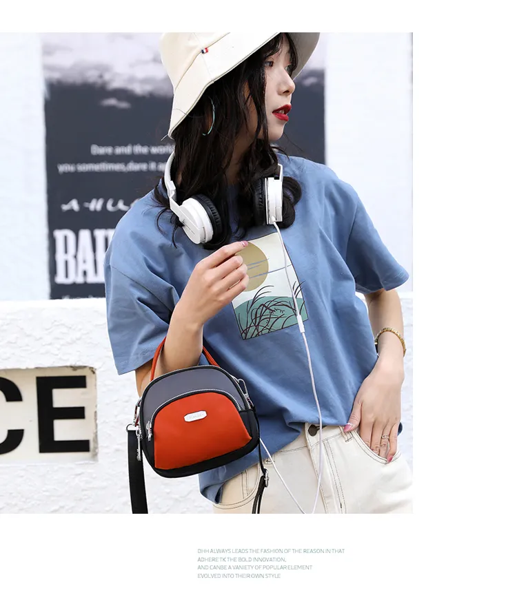 Aji Simple and High Quality Nylon Waterproof Mini Sling Bag Women Crossbody Messenger  Bag - China Women Bag and Lady Bag price