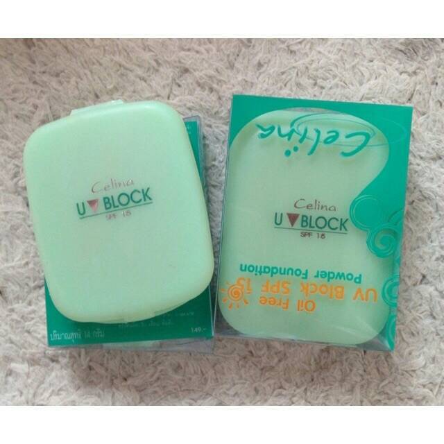 ของแท้-แป้งเซลิน่า-celina-แป้งพริตตี้-รีฟิล-แป้งตลับเขียว-celina-uv-block-oil-free-powder-foundatoin-แป้งชนิดปกปิดพิเศษ-เนื้อเนียนละเอียด-ปกปิดริ้วรอย-จุดด่างดำ-รอยสิวต่างๆได้เนียนกริบ-ปกปิดเนียนสนิท-