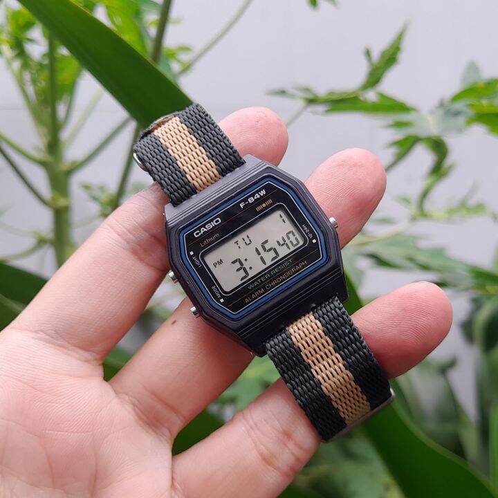 Đồng hồ Casio F84 vintage dây dù kiểu quân đội Lazada.vn
