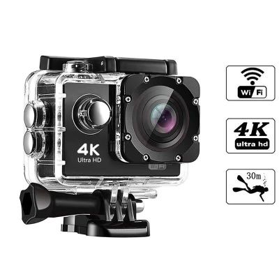 กล้องAction Camera กล้องกันน้ำ 4K 60fps มี wifi กล้องติดหมวก ของแท้ ระยะเวลาการรับประกันสินค้า