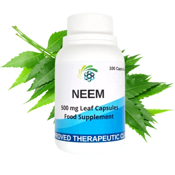 Pure Neem Herbal 50 and 100 Capsules Organic, Hair health, Oral health