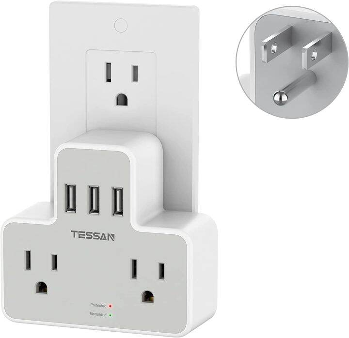 Multi Plug In Electrical Outlet with Surge Protector,Electric Socket