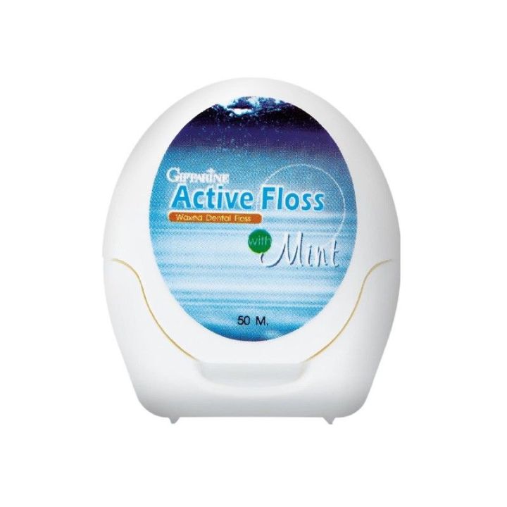 ไหมขัดฟันเคลือบแว็กซ์-active-floss-ไหมขัดฟันแบบแว็กซ์เทปแบบเฟล็กเทป-ไหมขัดฟัน-กิฟฟารีน-เส้นไหม-ทำความสะอาดฟัน-เคลือบขี้ผึ้ง-เหนียวนุ่ม-ไม