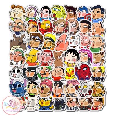 Sticker สติ๊กเกอร์ การ์ตูน H 284 น่ารัก 50ชิ้น โปเกม่อน สไปเดอร์แมน แบทแมน โคนัน นารูโตะ ดราก้อนบอล วันพีช ชินจัง totoro ซิมสัน ลูฟี่ batman มาเวล marvel pokemon พิคาจู conan spider man