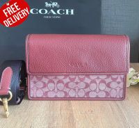 กระเป๋าสะพาย COACH TURNER FLAP CROSSBODY IN SIGNATURE CHAMBRAY