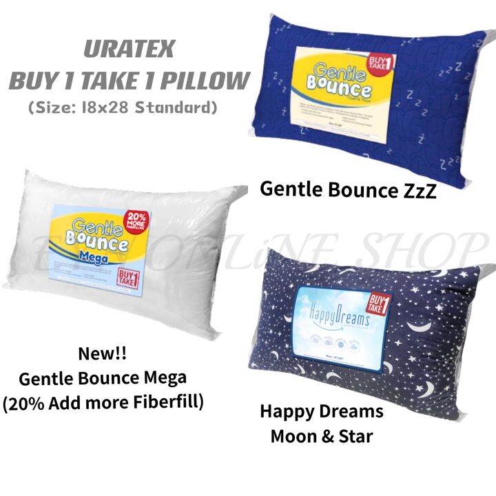 BUY 1 TAKE 1 URATEX Gentle Bounce and Happy Dreams Pillow Lazada PH