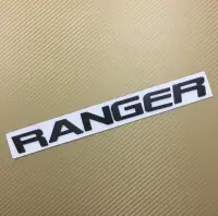 โลโก* RANGER ตัวอักษรเอียง สีดำ ติดฝากระโปรงหน้า Ford  ขนาด*27x2.5cm ตัวอักษรแยก ราคาต่อชิ้น