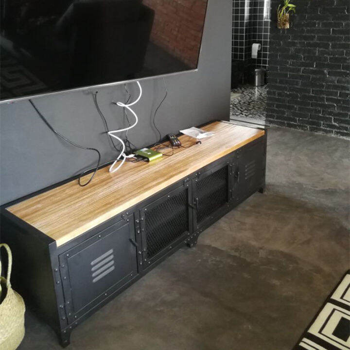 American Furniture Living Room Iron TV Loft Iron Vintage Solid