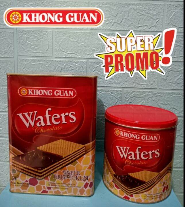 Wafers Coklat Khong Guan Kemasan Kaleng 1300 Dan 600 Gram Lazada