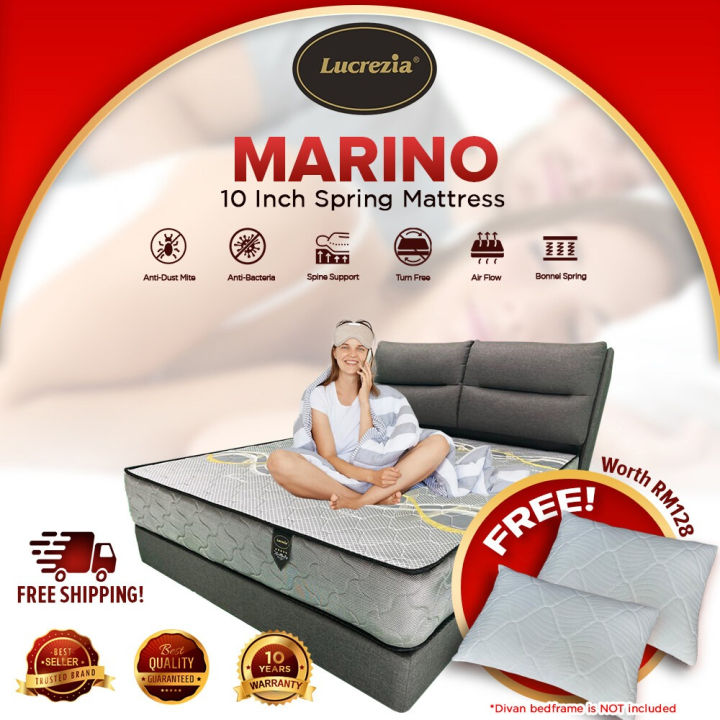 Free Shipping / Lucrezia Marino (10 inch) Spring Mattress / Tilam / 床垫