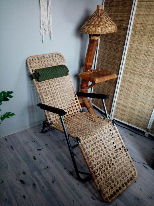 2in1 rattan beach chair/rattan chair/bed 24in total lapad foldable