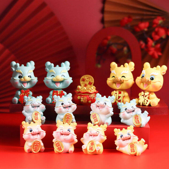 [Lightnice] 2024 CNY Year of the Dragon Zodiac Mascot Shaking Head