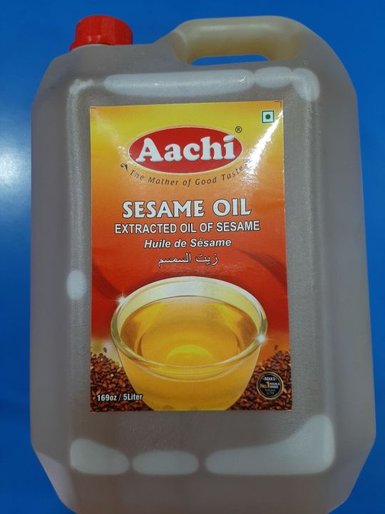 Aachi sesame oil 5lit (น้ำมันงา)