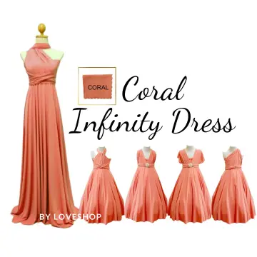 Buy Infinity Dress Coral Peach online