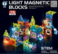 DR.BERT ของเล่นเพื่อการทดลองทางวิทยาศาสตร์  STEM LIGHT MAGNETIC BLOCKS  ชุดต่อรางแม่เหล็กแบบมีไฟพร้อมอุปกรณ์