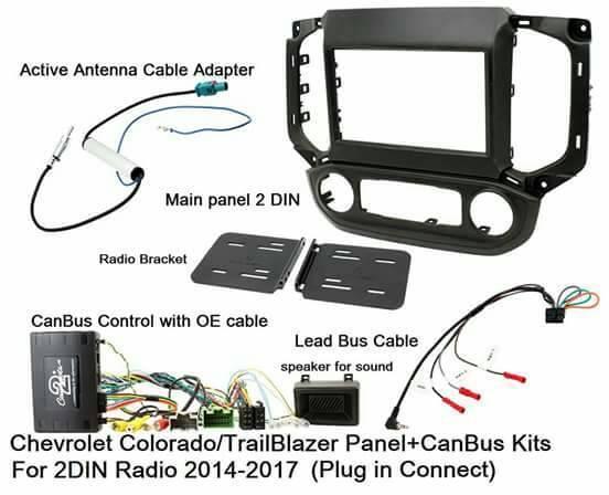 หน้ากากวิทยุ พร้อมอุปกรณ์ CanBus ตรงรุ่น Chevrolet TrailBlazer /Colorado ปี2014-2017 ( รุ่น Digital A/C) สำหรับเป็นเครื่องเล่น 2DIN7"_18cm.ติดตั้งแบบ Plug-in (Product of UK)