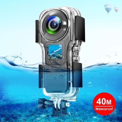 PULUZ Insta360 RS 1-inch 40m Underwater Waterproof Housing Case For Insta360 One RS 1-Inch 360 Edition Panoramic Camera Protective Case Accessories