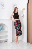 SIMPLYCUTE - Black Floral Skirt