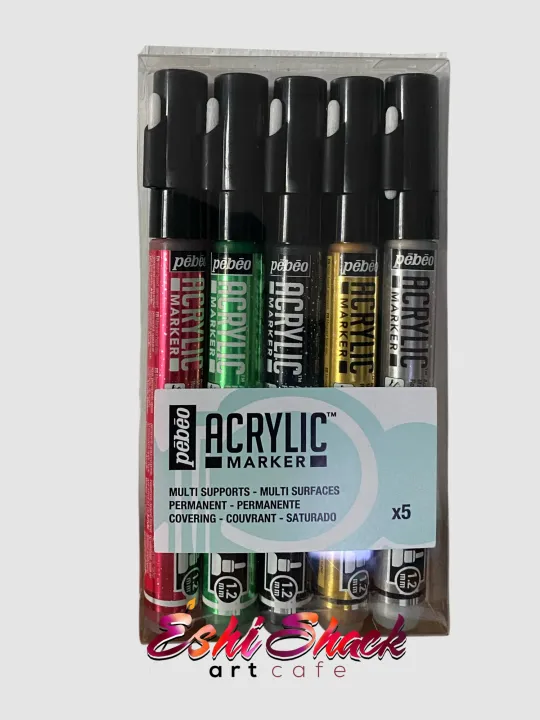 Pebeo Acrylic Markers x 5 Metallic Lazada PH