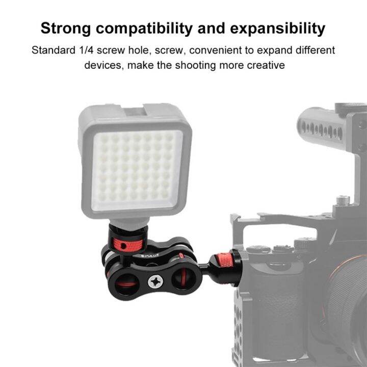 puluz-magic-arm-bracket-mount-1-4-inch-ball-head-magic-arm-for-dslr-rig-lcd-monitor-led-light-camera-accessories