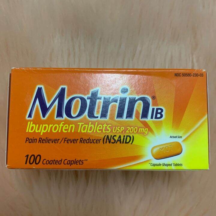 Motrin IB, Ibuprofen 200mg Tablets for Fever, Muscle Aches, Headache