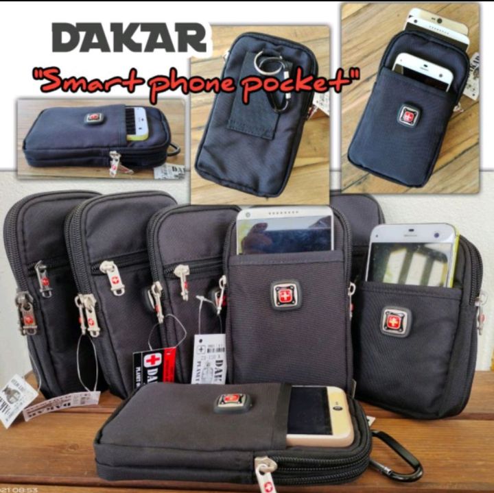 dakar-23-108-110-กระเป๋าผ้าใส่โทรศัพท์-กระเป๋าใส่โทรศัพท์-ร้อยเข็มขัด-เหน็บเอว-กระเป๋าใส่โทรศัพท์-กระเป๋าอเนกประสงค์