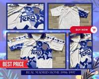 เสื้อฟุตบอลทีม เรอัลมาดริด เหย้า ย้อนยุคปี 1996/1997 RETRO REAL MADRID HOME 1996/1997 (AAA)