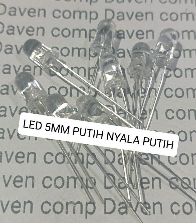 Buah Led Mm Putih Nyala Putih Led Mm Bening Nyala Putih Lazada